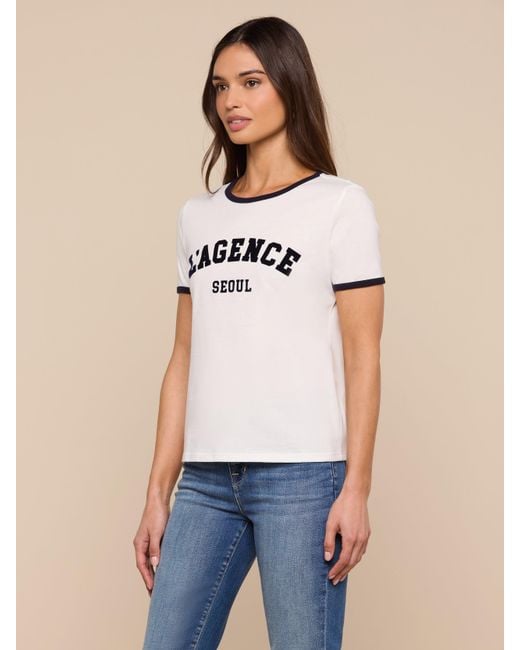 L'Agence Natural Tommie Crewneck T-Shirt