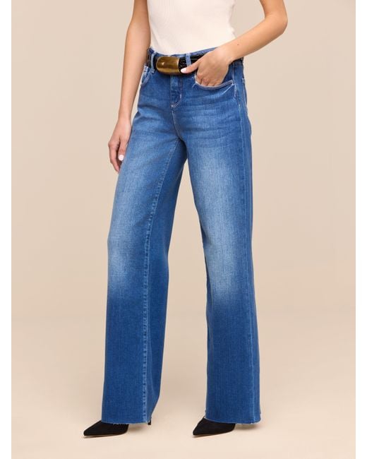 L'Agence Blue Petite Scottie Wide-Leg Jean
