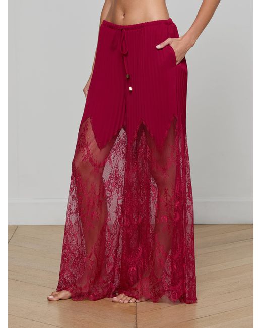 Pantalon De Plage Sharon, Bordeaux Profond L'Agence en coloris Red