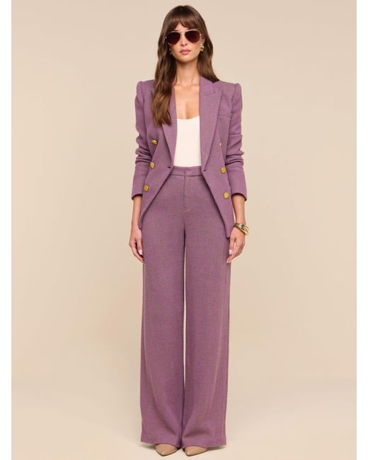 L'Agence Purple Kyomi Double-Breasted Blazer