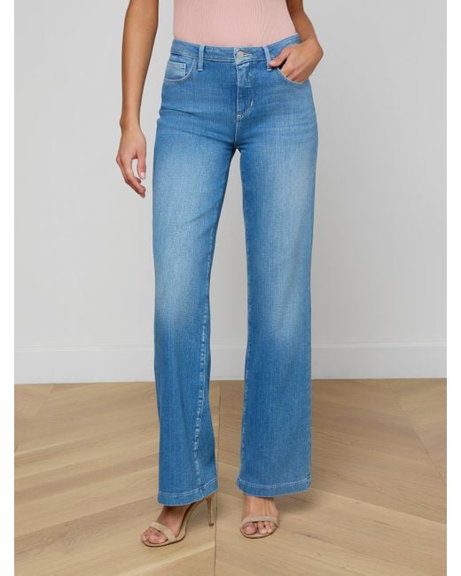 L'Agence Blue Clayton Wide-Leg Jean