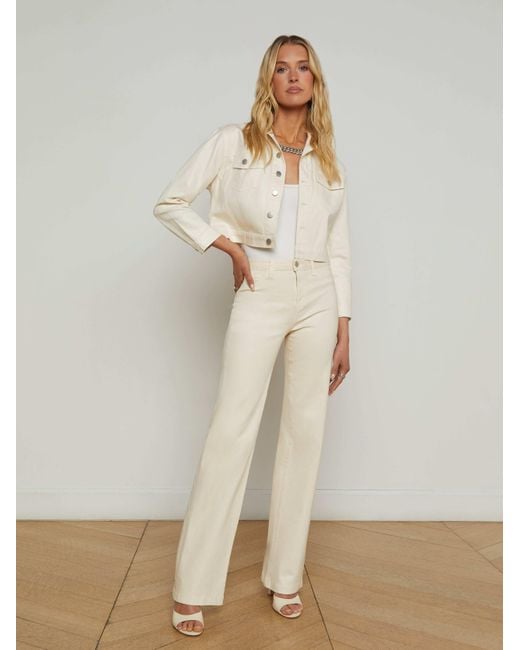 Veste En Jean Revêtu De Koda En Vanille Française Revêtue De Vanille L'Agence en coloris Natural