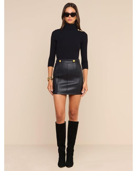 L'Agence Black Aja Turtleneck