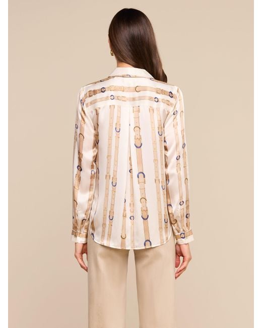 L'Agence Natural Tyler Silk Blouse Top