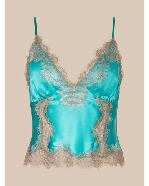 Camisole En Dentelle De Soie Kimber L'Agence en coloris Blue