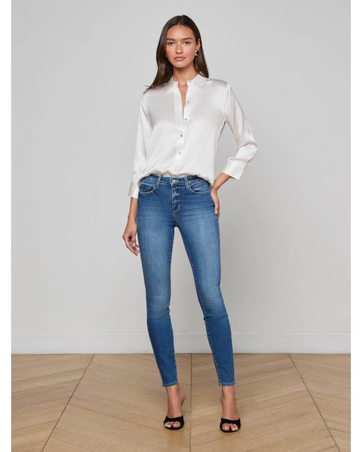 L'Agence White Dani Blouse