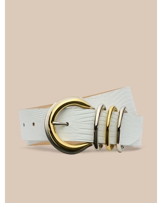 L'Agence Metallic Tobar Leather Belt