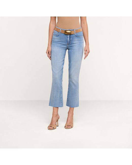 L'Agence Blue Kendra Cropped Flare Jean