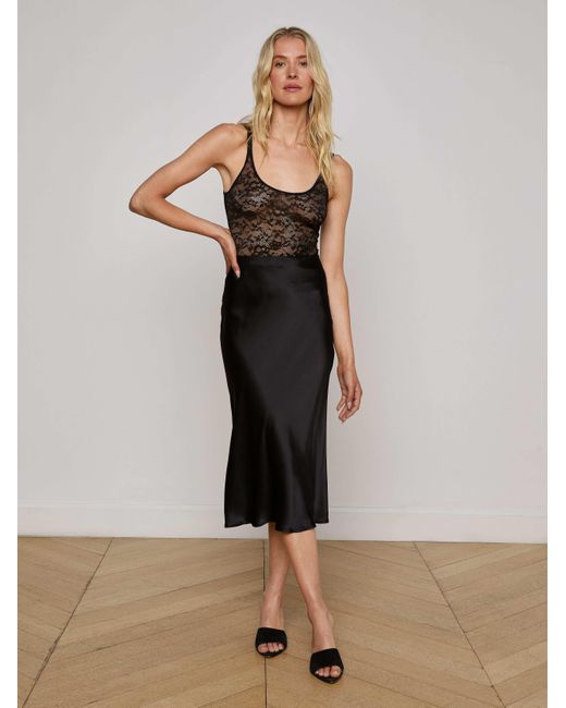 Débardeur En Dentelle Vinka, Noir L'Agence en coloris Black