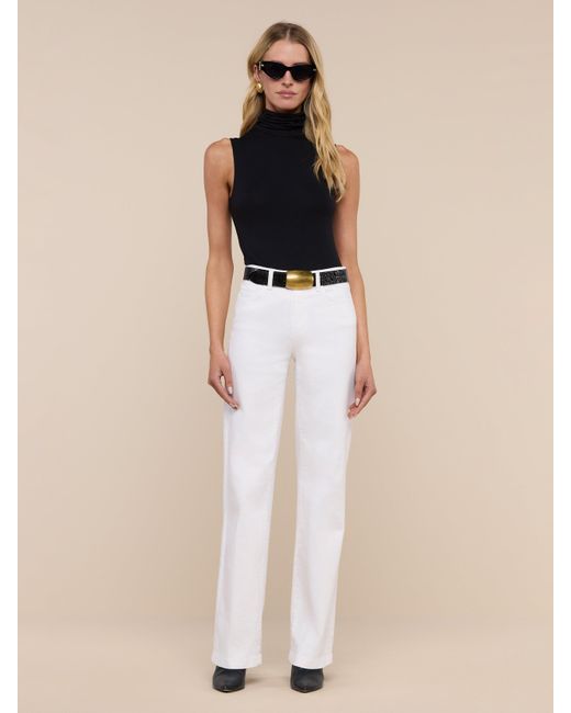 L'Agence Blue Ceci Sleeveless Turtleneck