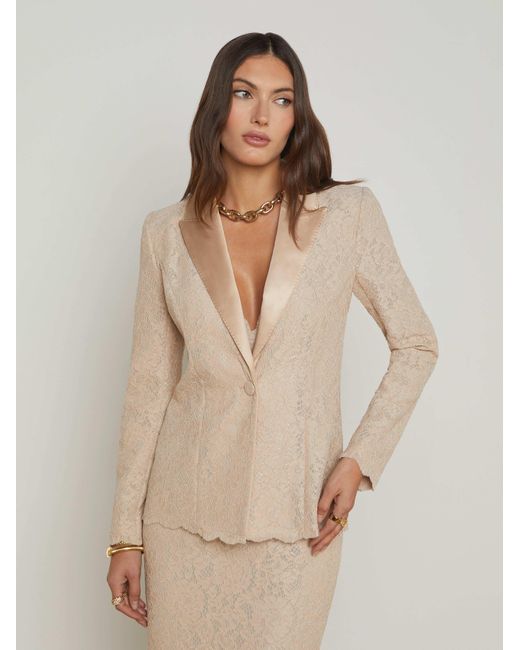 Blazer En Dentelle Clementine L'Agence en coloris Natural
