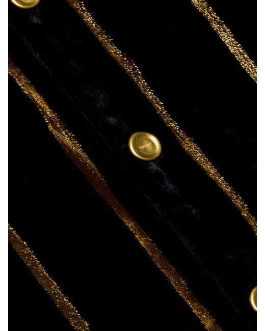 L'Agence Blue Cosette Velvet Shirt