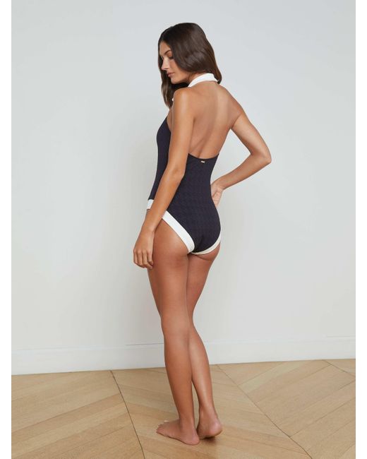 L'Agence White 'Agence Natalya Collared One-Piece