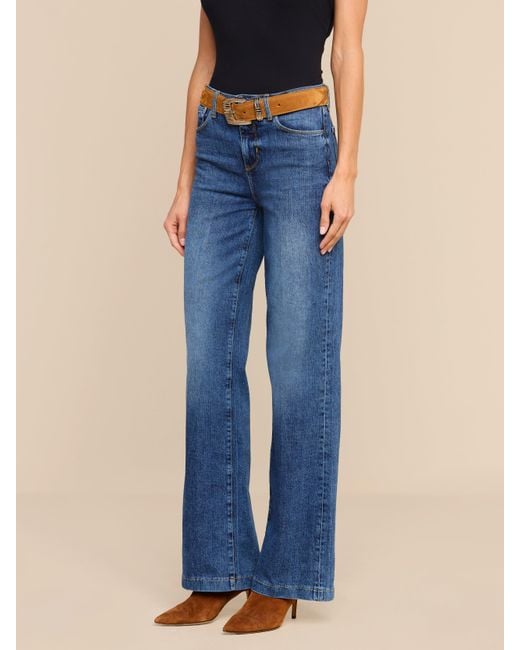 L'Agence Blue Clayton Wide-Leg Jean