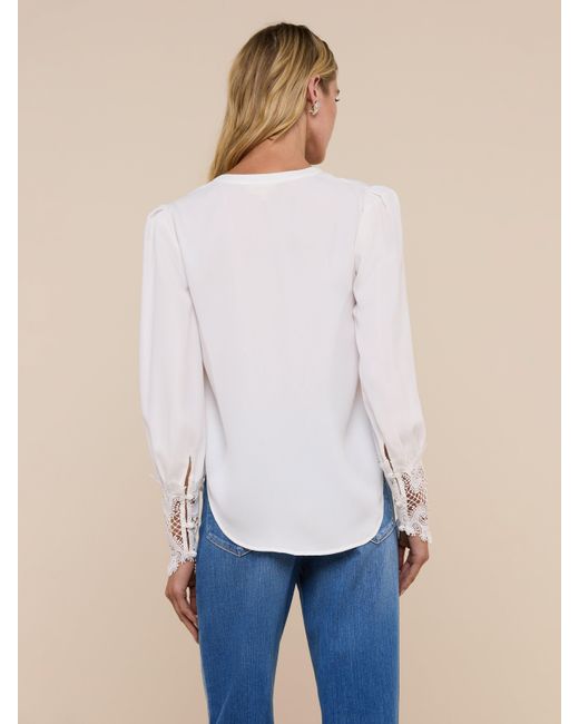 L'Agence White Ava Blouse