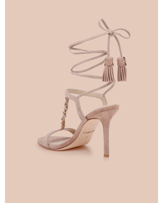 L'Agence Natural Bond Suede Sandal