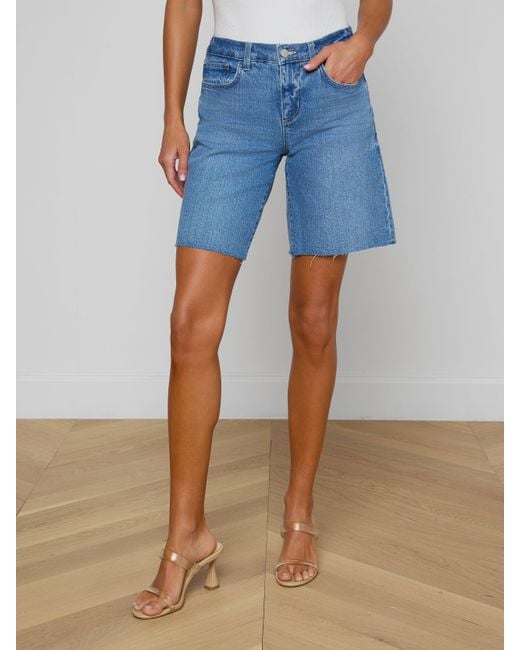 L'Agence Blue River Jean Bermuda Short