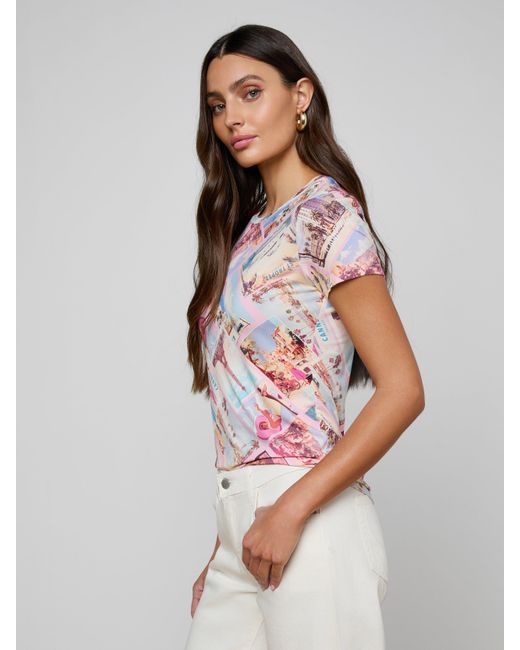 L'Agence White Ressi Fitted T-Shirt