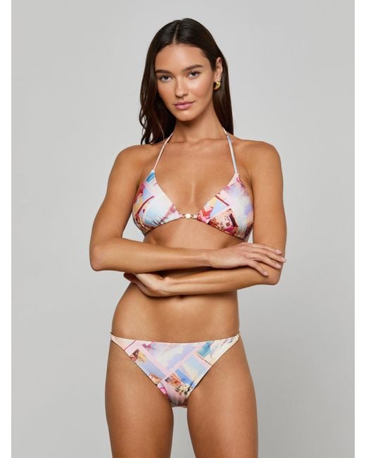 L'Agence White String Bikini Bottom
