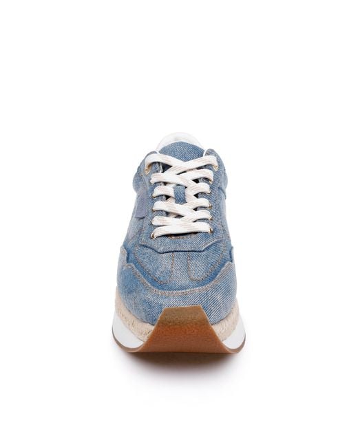 L'Agence Blue Ivone Platform Sneaker