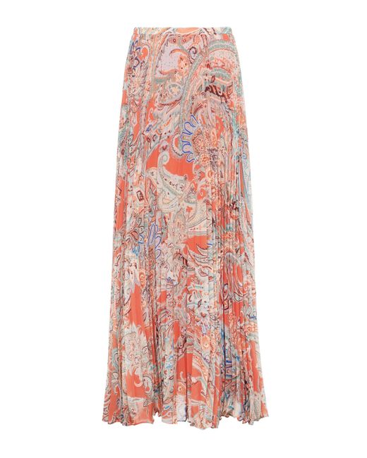 L'Agence Multicolor Torin Pleated Maxi Skirt