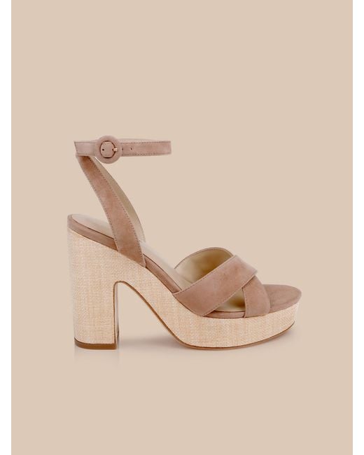 L'Agence Natural Sandrine Platform Sandal