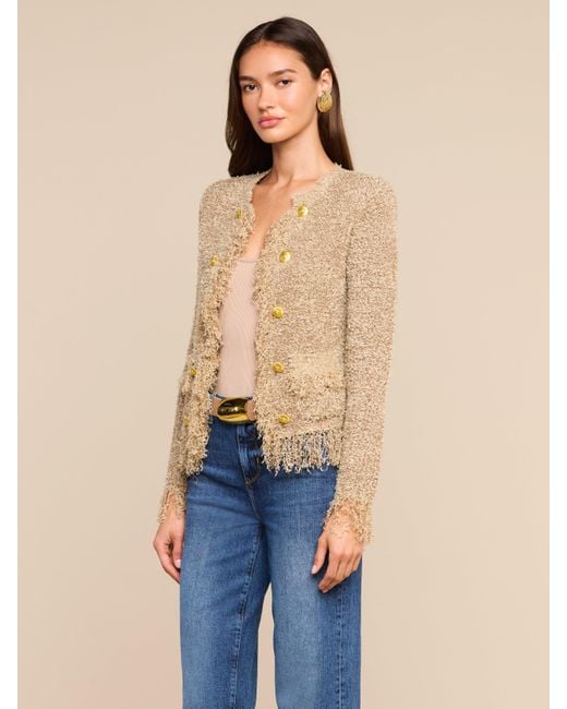 L'Agence Natural Mireille Fringe Cardigan