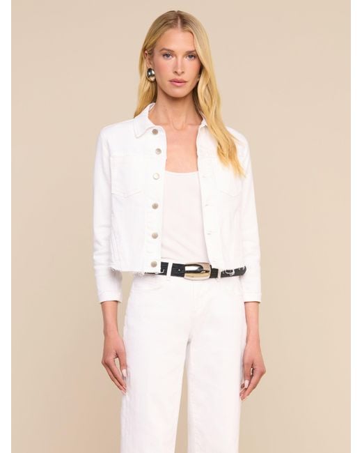 L'Agence White Janelle Denim Jacket