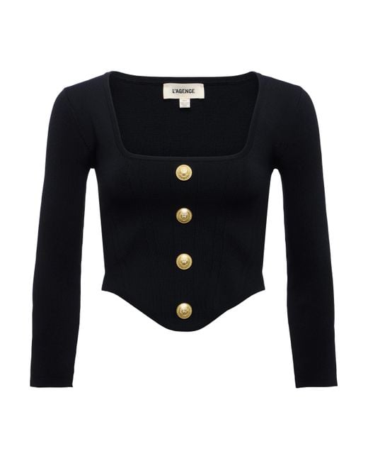 Top Sasha, Noir/Doré L'Agence en coloris Black