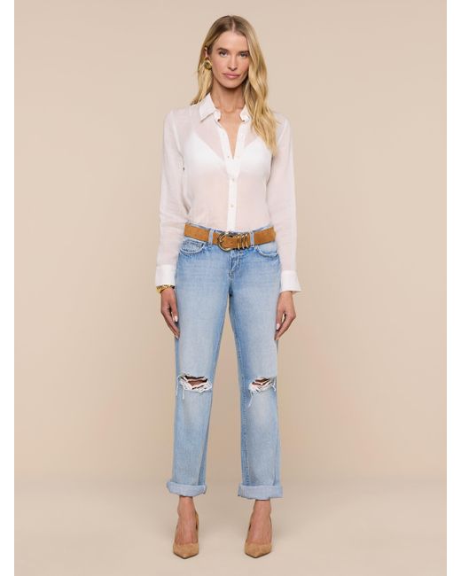 L'Agence Blue Ellery Blouse Top