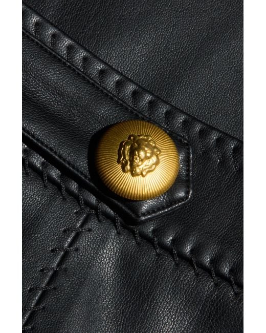 L'Agence Black Arlena Vegan Leather Mini Skirt