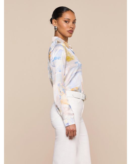 L'Agence Natural Tyler Silk Blouse Top
