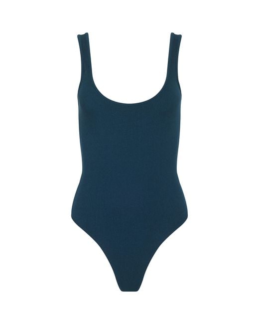 L'Agence Blue Nica Scoopneck Bodysuit