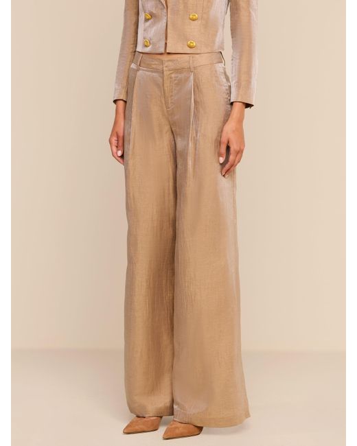 L'Agence Natural Allanah Linen-Blend Trouser