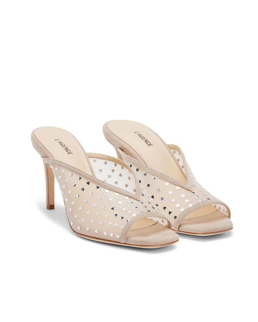 L'Agence White Germain Open Toe Mule