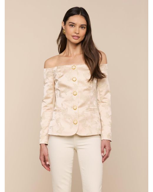 L'Agence Natural Alice Blazer Top