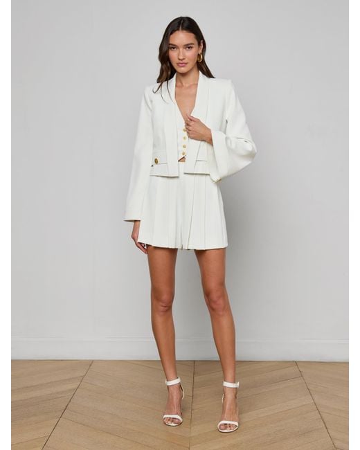 L'Agence White Nixie Cardigan Jacket