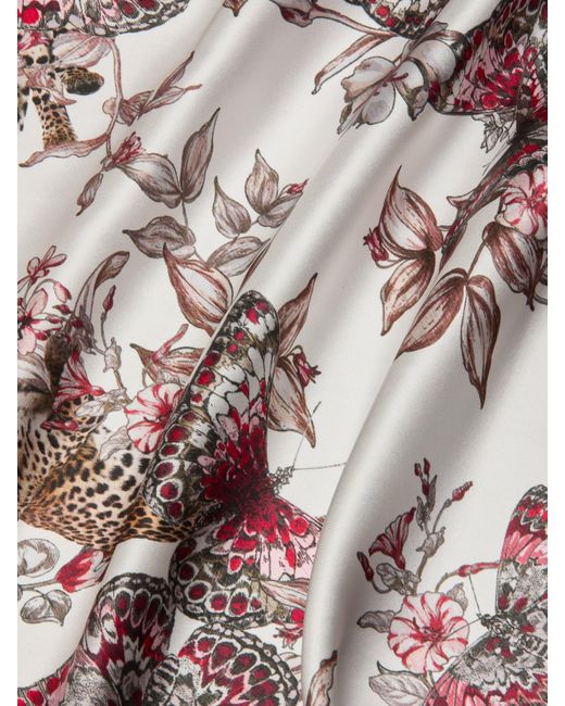 Robe De Soirée En Soie Sayla, Blanc À Imprimé Jungle Papillons Coloré L'Agence en coloris White