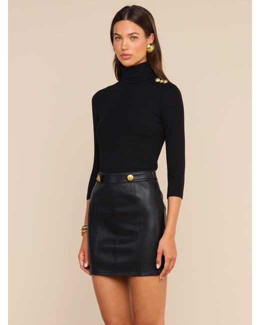 L'Agence Black Aja Turtleneck