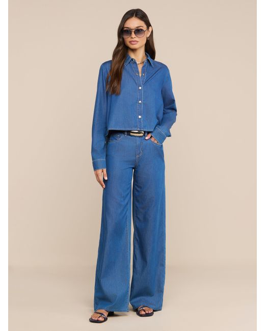 L'Agence Blue Annette Chambray Shirt