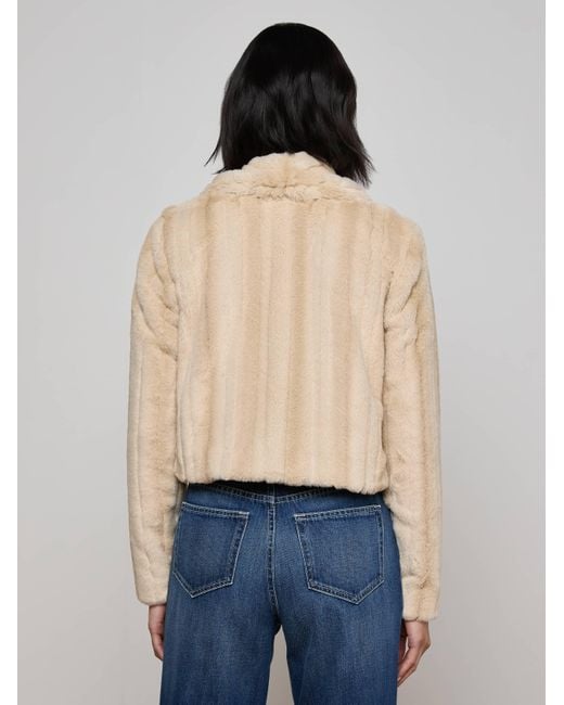 Veste En Fourrure Synthétique Davy, Fourrure À Rayures Latte L'Agence en coloris Natural