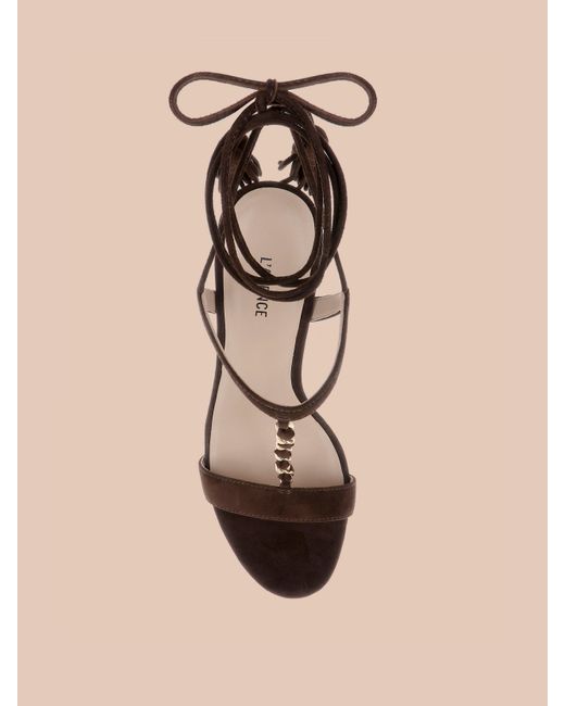 L'Agence Natural Bond Suede Sandal