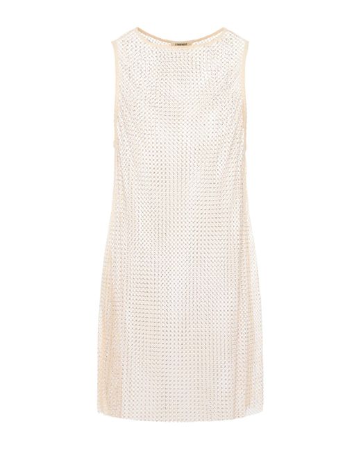 L'Agence White Angela Mesh Cover-up Dress