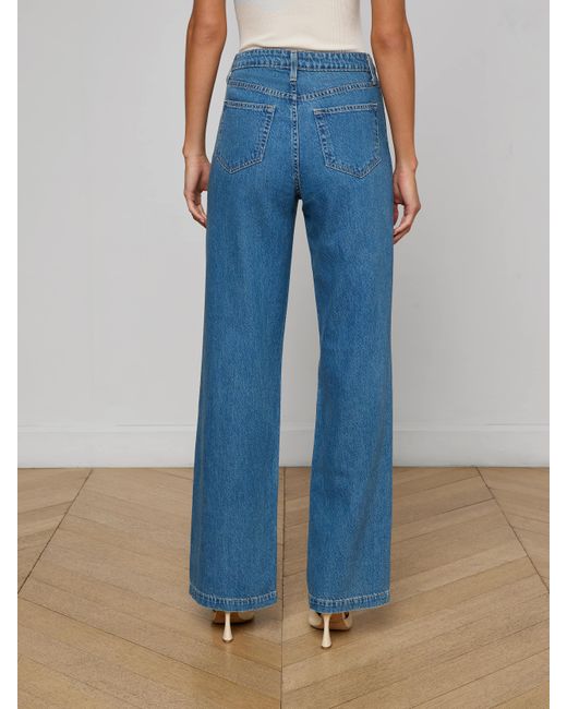 L'Agence Blue Scottie Wide-Leg Jean