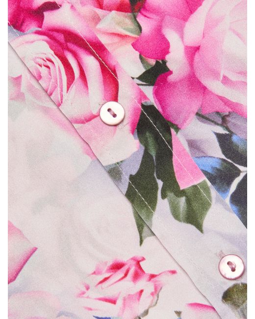 Chemisier En Soie Dani, Imprimé À Roses Roses L'Agence en coloris Multicolor