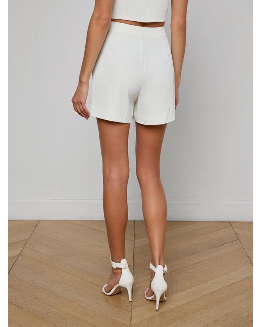 L'Agence White Naamah Pleated Short