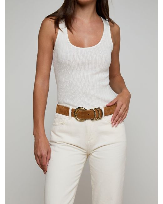 L'Agence Brown Tobar Leather Belt