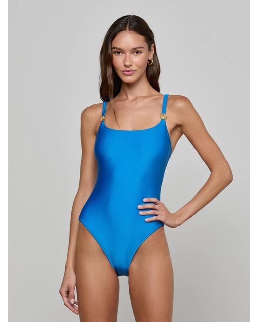 Maillot De Bain Une Pièce Remi, Bleu Capri L'Agence en coloris Blue