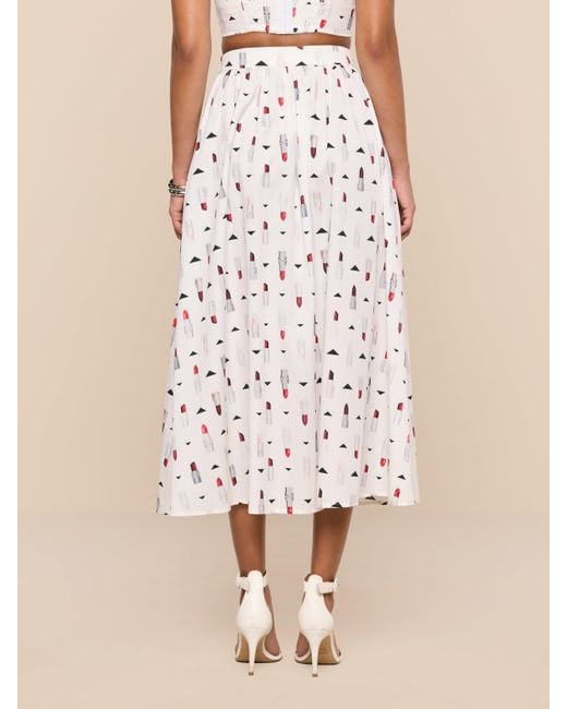 L'Agence Natural Seina Poplin Midi Skirt