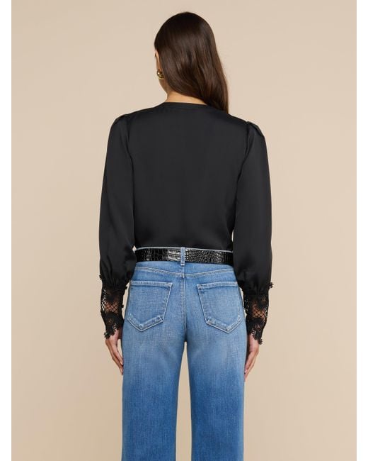L'Agence Blue Ava Blouse
